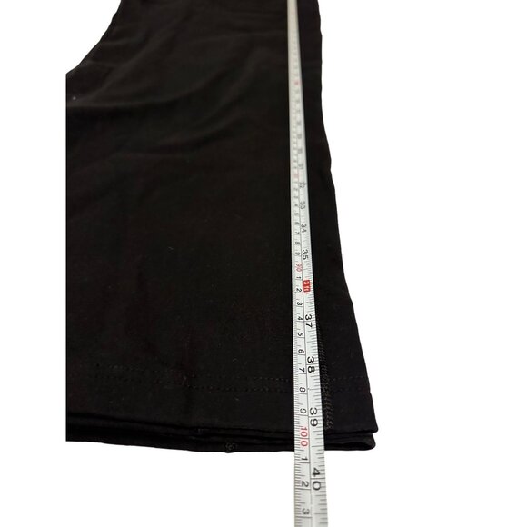 Lululemon Athletica Black Cotton Lycra Womens Wide-Leg Pants L Retired - Picture 14 of 14